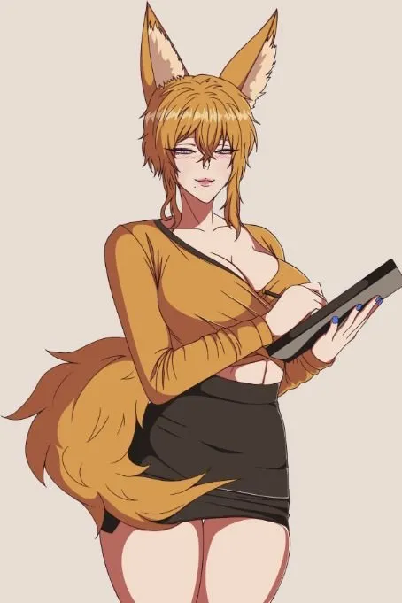 kitsune office lady artist demondog17