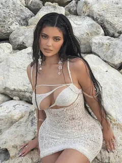 kylie jenner is barely clothed on the beach