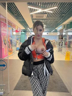 the security guard in the local mall is soo nice...he lets me in for a boob flash instead of a green pass