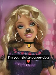 slutty puppy dog barbie with dog filter