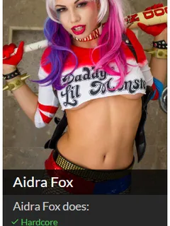 aidra fox sexy cosplay harley quinn pornstar