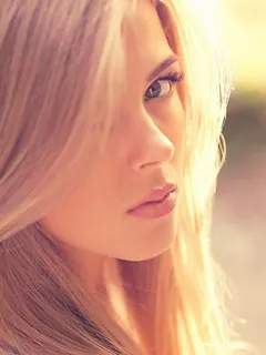 hot blonde with beautiful eyes