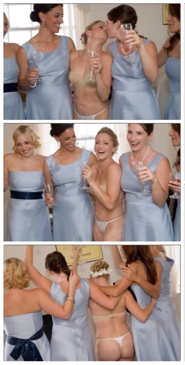 getting ready with bridesmaids