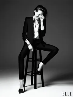 angelina jolie in suit and high heels