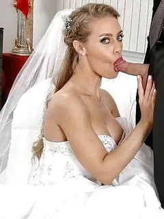 your bride wanted to practice sucking cock before the wedding.