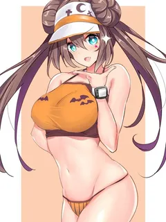 busty anime brunette haloween