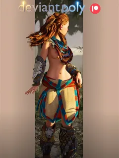 aloy topless pinup