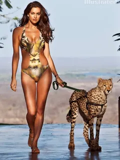 irina shayk and her big cat