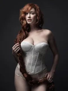 beautiful redhead with very long hair - christina hendricks