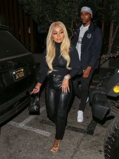 blac chyna braless boobs in a see through top showing off her big tits and pierced nipple while out to dinner with a new boyfriend.