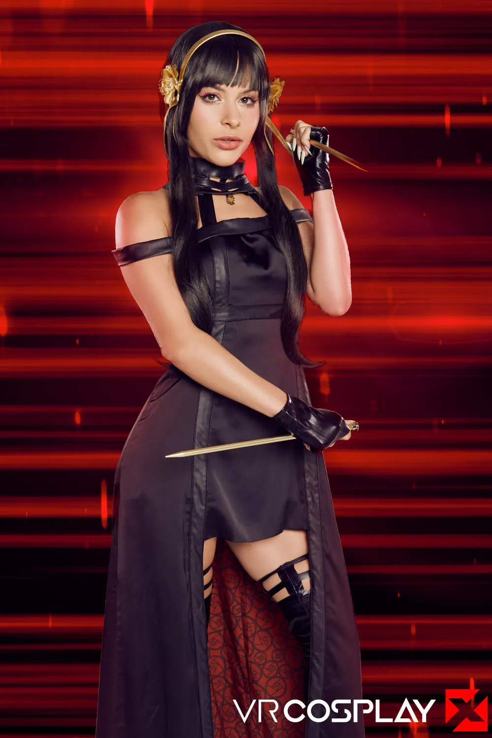 Nicole Aria in VR Cosplay X set SpyXFamily Yor Forger