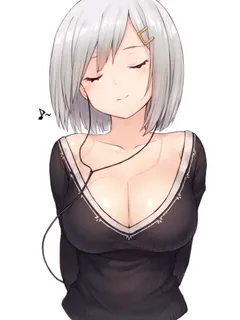 hamakaze casual big boobs kantai collection