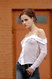 emma watson in see through top and tight jeans