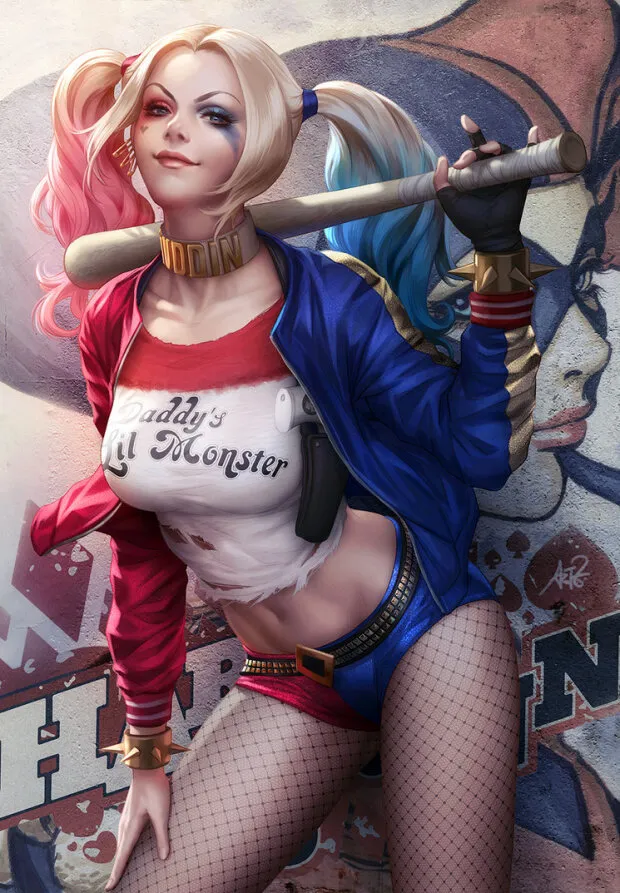 artgerm at it again. great suicide squad harley. i'm really hopeful for this movie.