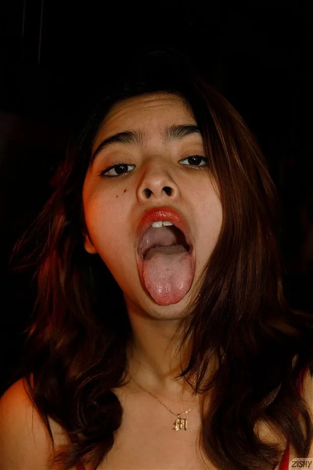hazel heart with tongue out