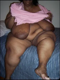 flabby big tits and big belly african mama