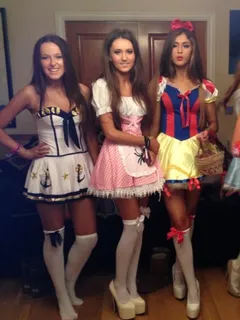 krissy4daddy:couple of sexy daughters and me all dress up for the halloween party.asking for it. all 3 of em.