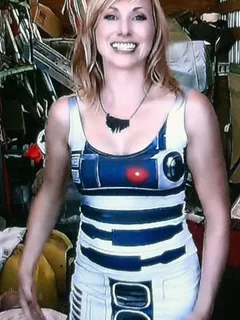 kari in r2d2 dress