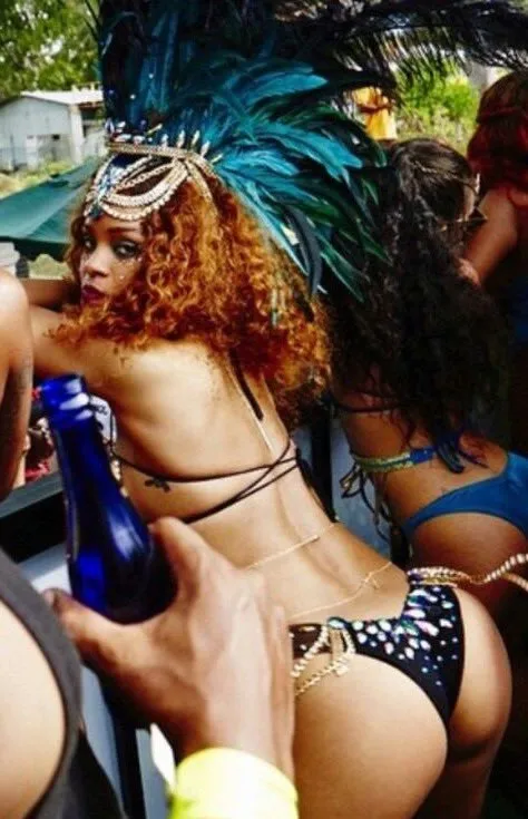 rihanna daring you to fuck her. any man who tries can do what they want to her caribbean goddess body. discuss below how you’d ruin her