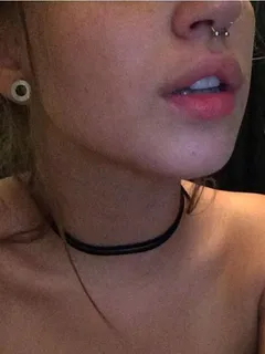 emo teen with choker