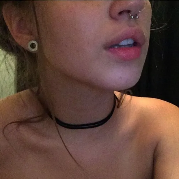 emo teen with choker
