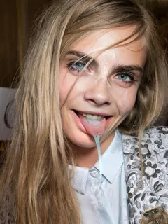 cara delevingne facial fake