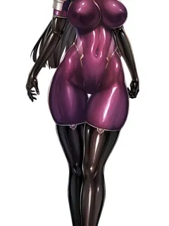 purple latex bodysuit