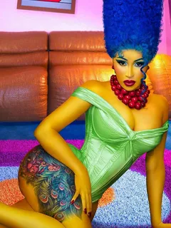 cardi b as marge simpson.