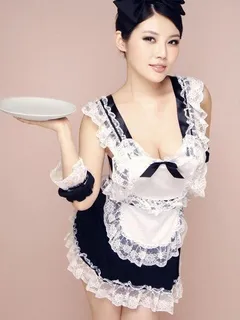 #maid #uniform #fantasy #bow #roleplay #apron #lingerie #asian #oriental #nonnude #sexy #awesome #pretty #cute #lovely #big #brunette #hot