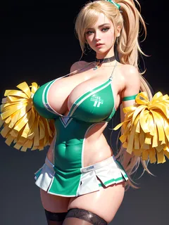 ai art | busty cheerleader 3