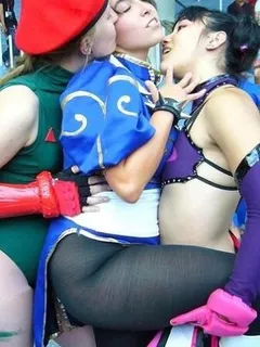 stunning lesbian homemade in amazing threesome costume picture