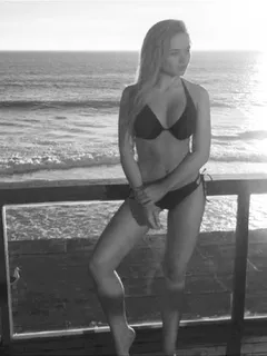 sexy natalie allyn lind bikini b & w