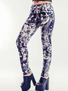 gothicmetalstore:womens gothic leggings with skull and roses print by rakuten =503311898&pid=uid2521-25609539-71