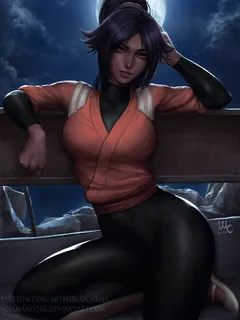 yoruichi - bleach (3v) by sciamano240