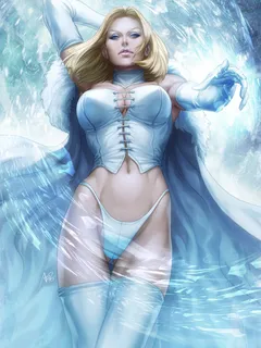 emma frost as the white queen.  yum