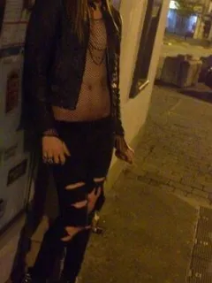 goth chick outdoors