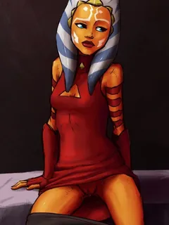 ahsoka shyly shows off pussy