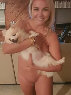 jenny scordamaglia and her funny dog (and funnier pussy!) see more: keygirlz com