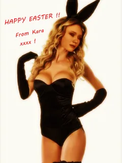 kara wishing us a happy easter xx :p xd !