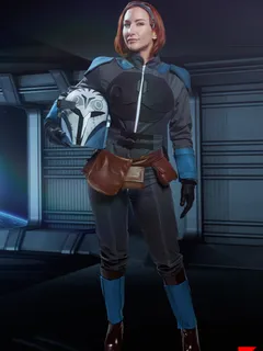 Sophia Locke in VR Cosplay X set The Mandalorian Bo Katan