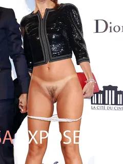 deliciously beautiful and spicy to look at!melissa theuriau lowered her panties on the red carpet! what a beautiful pussy!