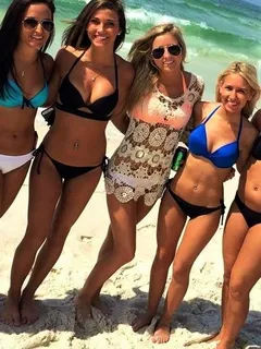 college sorority sisters at the beach