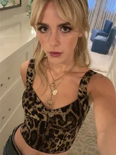 kiernan shipka - looking hot in leopard print top