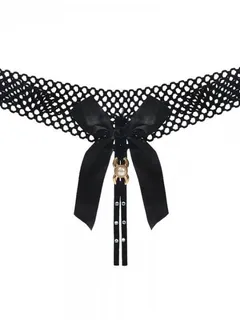 sexy ceinture creuse nœud papillon boucle sans entrejambe taille basse string string t-back lingerie sous-vêtements salope caleçon sans couture coquine slips