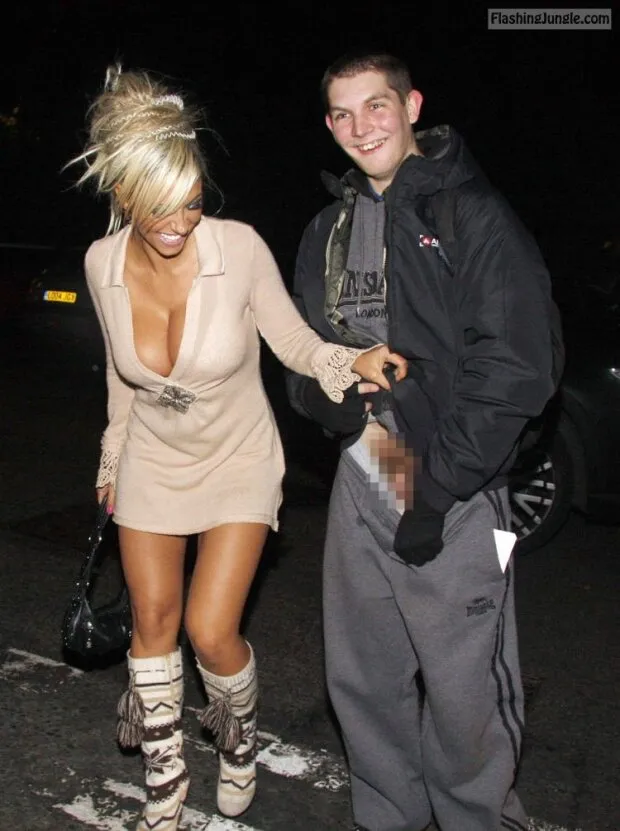 jodie marsh – maya checking guy’s cock