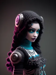 cool, sexy ai-generated cyber goth