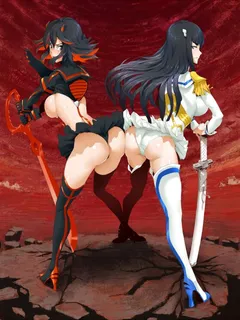 ryuko matoi & kiryuin satsuki butt to butt