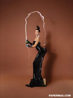 kim kardashian x paper magazine winter 2014 cover image. no filter: an afternoon with kim kardashian photos by jean-paul goude