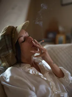 Cassie Clarke in Breathtakers set Just Smoking