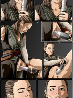 rey fucks herself with her lightsaber